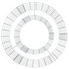 vidaXL Gabion Fire Pit Ø 50 cm Galvanised Iron