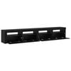 vidaXL TV Cabinet Set 3 pcs Black Oak 240 x 35 x 40 cm Engineered Wood