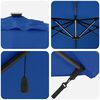 vidaXL Cantilever Roma Parasol Blue and Black 352 x 251 x 265 cm