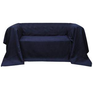 vidaXL Slipcover | Navy Blue | Micro-suede | 140 x 210 cm | Removable Covers