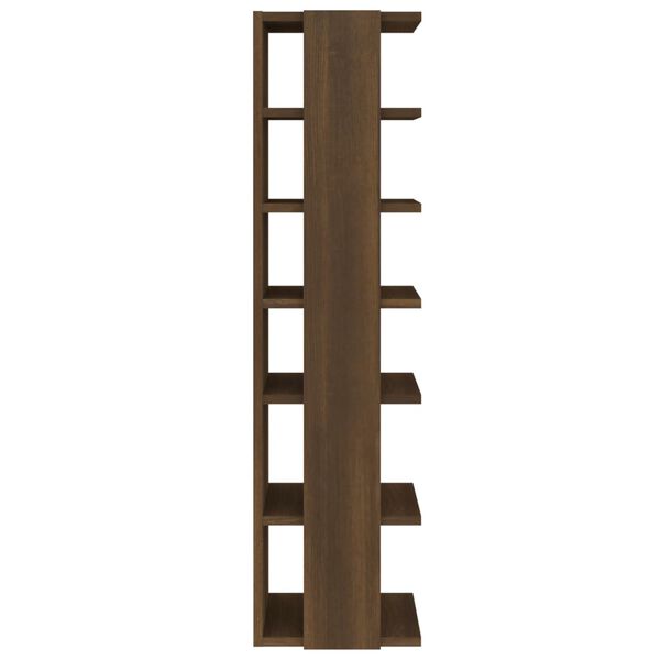 vidaXL Shoe Rack Brown Oak 27.5x27x102 cm Engineered Wood