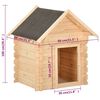 vidaXL Dog House 80x80x100.6 cm Solid Wood Pine