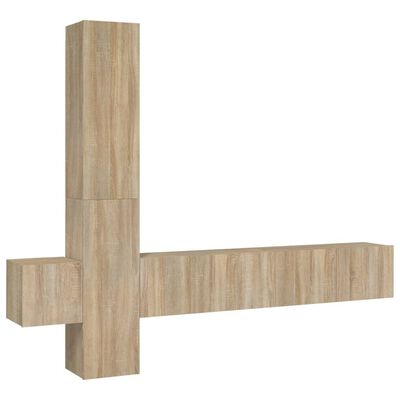 vidaXL 5 Piece TV Cabinet Set Sonoma Oak Engineered Wood