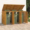 vidaXL Triple Garbage Bin Shed 210x89x117 cm Solid Wood Acacia