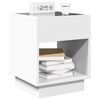 vidaXL Bedside Table with Infinity LED White 40x40x50 cm