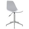 vidaXL Swivel Dining Chair White PP