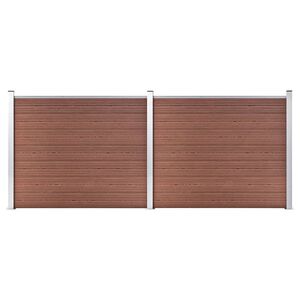 vidaXL Fence Panel Set WPC 353x146 cm Brown