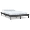 vidaXL Bed Frame without Mattress Grey 200x200 cm Solid Wood