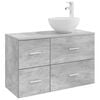 vidaXL Bathroom Furniture Set 2 pcs Concrete Grey Engineered Wood