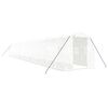 vidaXL Greenhouse with Steel Frame White 32 m&sup2; 16x2x2 m