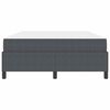 vidaXL Bed Frame with Mattress Dark Grey 140 x 200 cm Fabric