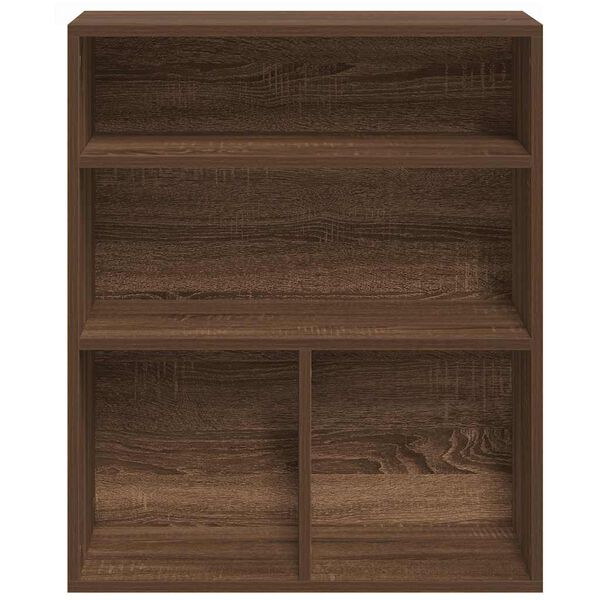 vidaXL Book Cabinet Brown Oak 60x30x71.5 cm Engineered Wood