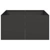 vidaXL Planter Black 80x80x40 cm Cold-rolled Steel
