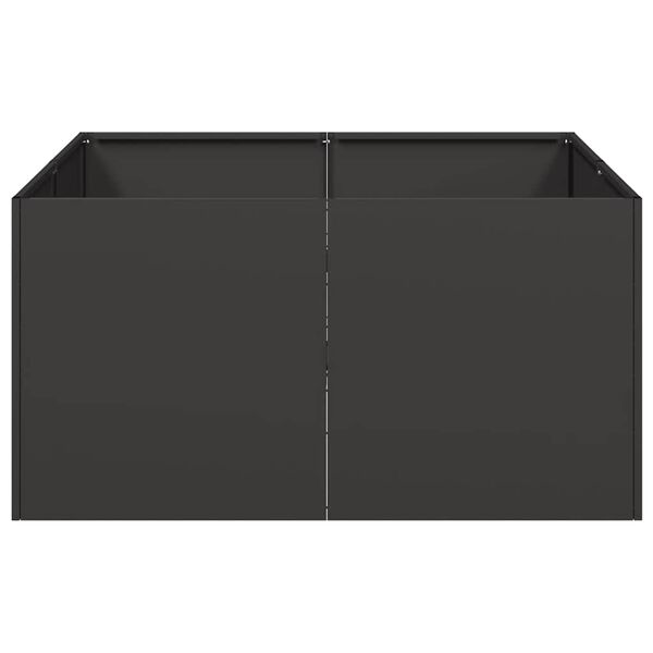 vidaXL Planter Black 80x80x40 cm Cold-rolled Steel