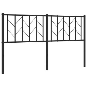 vidaXL Metal Replace Headboard Black 150 cm