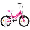 vidaXL Kids Bike 14 inch Black and Pink