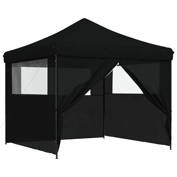 vidaXL Party Tent Folding Black 292 x 292 x 315 cm Oxford Fabric