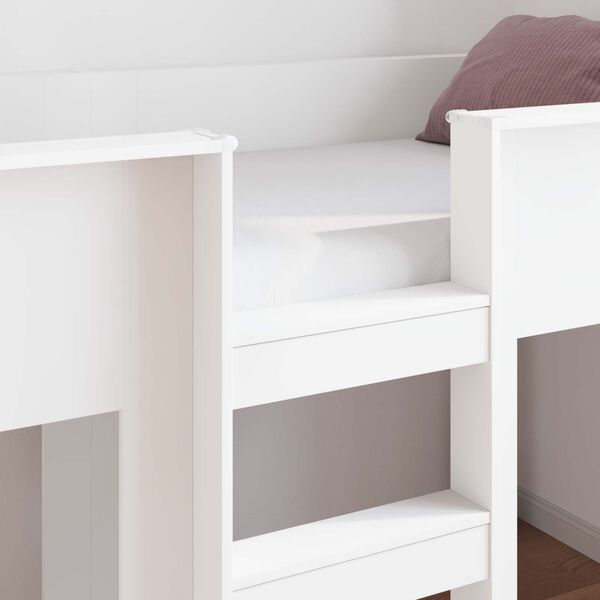 vidaXL Bunk Bed for Kids White 100 x 200 cm Engineered wood