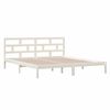 vidaXL Bed Frame without Mattress White Solid Wood 140x190 cm (809998+814195)