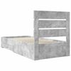 vidaXL Bed Frame Concrete Grey and Silver 70 x 190 cm Engineered Wood