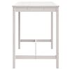 vidaXL Garden Table White 121x82.5x110 cm Solid Wood Pine