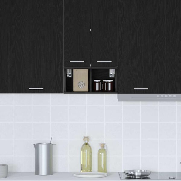 vidaXL Hanging Cabinet Black Oak 20 x 29.5 x 40 cm Engineered Wood