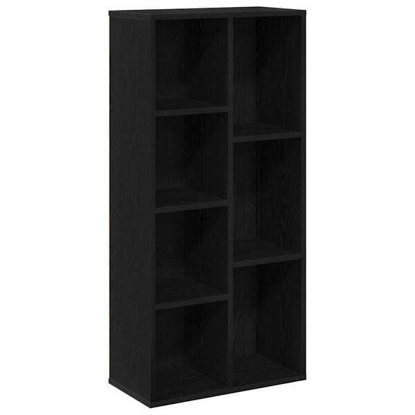 vidaXL Bookcase Black Oak 50 x 25 x 102 cm