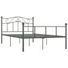vidaXL Bed Frame without Mattress Grey Metal 120x200 cm