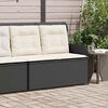 vidaXL Garden Bench with Cushion Black Poly rattan