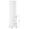 vidaXL Highboard High Gloss White 34.5x34x180 cm Engineered Wood