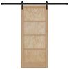 vidaXL Sliding Door Brown 86 x 198.5 cm Solid Pine Wood