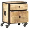 vidaXL Bedside Cabinet 40x30x50 cm Rough Mango Wood