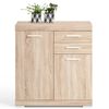 FMD Dresser with 2 Doors and 2 Drawers 80x34.9x89.9 cm Oak