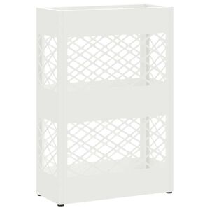 vidaXL Umbrella Stand White 28 x 12 x 41 cm Steel