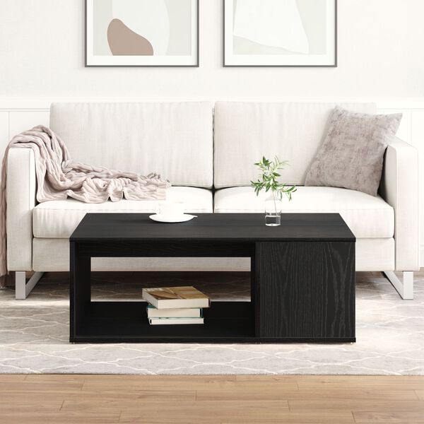 vidaXL Coffee Table Black oak 90 x 67 x 33 cm Engineered wood