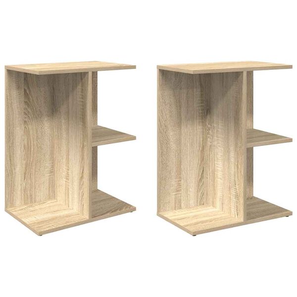 vidaXL Bedside Tables 2 pcs Sonoma Oak 46.5x29x61 cm Engineered Wood