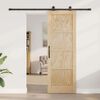 vidaXL Sliding Door ORKDAL Brown 73.5 x 211 cm Solid Pine Wood