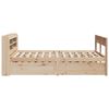 vidaXL Bed Frame without Mattress 150x200 cm King Size Solid Wood Pine