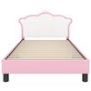 vidaXL Children's Bed Frame with Headboard Pink 80 x 200 cm PU