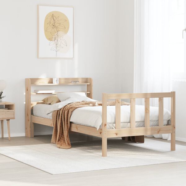vidaXL Bed Frame without Mattress 90x200 cm Solid Wood Pine