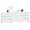 vidaXL 3 Piece Sideboard White Engineered Wood