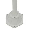 vidaXL Garden Post Light E27 220 cm Aluminium 2-Lantern White