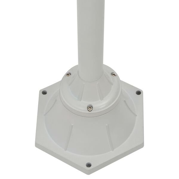 vidaXL Garden Post Light E27 220 cm Aluminium 2-Lantern White