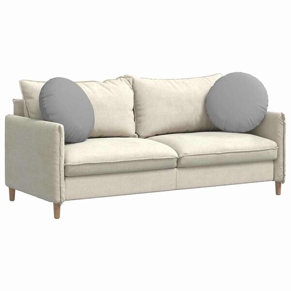 vidaXL Seat Cushions 2 pcs Cloud Grey &Oslash;50 x 19 cm Fabric