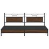 vidaXL Metal Bed Frame without Mattress Brown Oak 200x200 cm