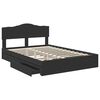 vidaXL Storage Bed with Headboard Black 140 x 190 cm Engineered Wood