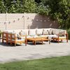 vidaXL 8 Piece Garden Sofa Set with Cushions Solid Wood Acacia