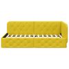 vidaXL Corner Bed Frame with Headboard Yellow 100 x 200 cm Velvet