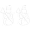 vidaXL Christmas Lights Snowman Silhouette 2 pcs 35 LEDs Warm White