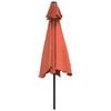 vidaXL Garden Parasol with Metal Pole Terracotta 300 cm